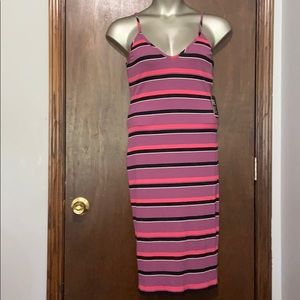 Express purple stripe dress size medium NWT